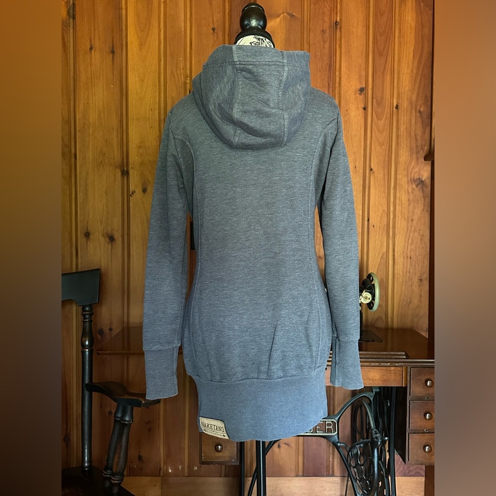 Medium Blue/Gray Naketano Tunic Sweatshirt - Picture 2 of 5